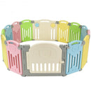 Foldable Baby Playpen 14 Panel Activity Center Safety Play Yard-Multicolor