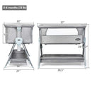 Adjustable Baby Bedside Crib with Large Storage-Gray