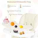 Baby Convertible High Chair with Wheels-Beige