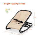 2-in-1 Adjustable Baby Bouncer and Rocker-Gray
