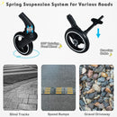 One-Hand Folding Portable Lightweight Baby Stroller with Aluminum Frame-Gray