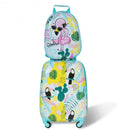 2 Pieces Kids Luggage Set 12-inch Backpack and 16-inch Rolling Suitcase Travel
