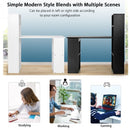 Computer Desk Writing Workstation Office with 6-Tier Storage Shelves-Black