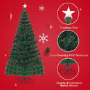 5'-6'7' LED Fiber Optic Artificial Christmas Tree w- Top Star-7'