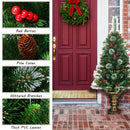 4 Feet Snowy Christmas Entrance Tree