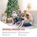 6 Feet Snow Flocked Artificial Christmas Tree with 715 Glitter PE and PVC Tips