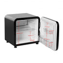 1.6 Cubic Feet Compact Refrigerator with Reversible Door-Black