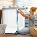 8 lbs Portable Mini Twin Tub Spinner Semi-Automatic Washing Machine