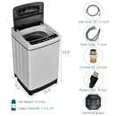 Full-Automatic Washing Machine 1.5 Cu.Ft 11 LBS Washer and Dryer -Gray