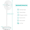 16" Oscillating Pedestal 3-Speed Adjustable Height Fan with Remote Control-White