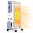 1500W Electric Oil Filled Radiator with 4 Bottom Wheels