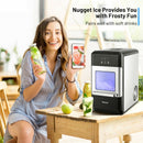 Ice Maker Countertop 44lbs Per Day with Ice Shovel and Self-Cleaning-Black