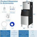 353LBS-24H Split Commercial Ice Maker with 198 LBS Storage Bin