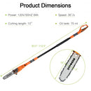 10-8-Inch Power Pole Saw for Outdoor Tree Trimming-10"