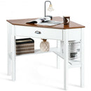 Corner Wooden PC Laptop Computer Desk-Natural