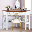 Corner Wooden PC Laptop Computer Desk-Natural