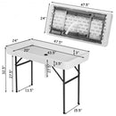 4 Foot Plastic Party Ice Folding Table with Matching Skirt