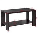 Rectangular Cocktail Coffee Table with Storage Shelf