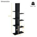 Open Concept Plant Display Shelf Rack Storage Holder-Black