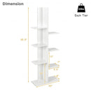 Open Concept Plant Display Shelf Rack Storage Holder-White