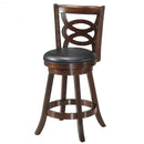Counter Height Upholstered Espresso Swivel Dining Chair-24"