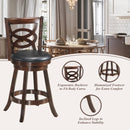 Counter Height Upholstered Espresso Swivel Dining Chair-24"