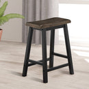 24" Height Set of 2 Home Kitchen Dining Room Bar Stools-Brown