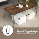 Rustic Industrial Solid Wood Rectangular Cocktail Coffee Table