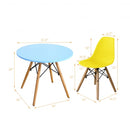 5 Piece Kids Colorful Set with 4 Armless Chairs
