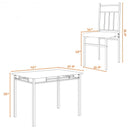 5 Piece Faux Marble Dining Set Table
