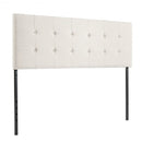 Adjustable Queen & Full Size Linen Fabric Upholstered Headboard-Beige
