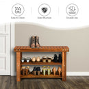 3-Tier Wood Shoe Rack Shoe Bench Freestanding Boots Organizer