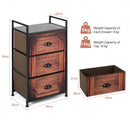 3 Drawer Fabric Dresser Storage Tower Nightstand