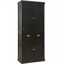 Cupboard Freestanding Kitchen Cabinet w- Adjustable Shelves-Espresso