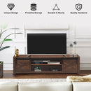 65" Flat Sliding Barn Door TV Stand-Coffee