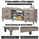 65" TV Stand with Storage Shelves & 4 Drawers