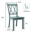 Set of 2 Cross Back Wood Dining Chair