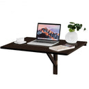 Space Saver Folding Wall-Mounted Drop-Leaf Table-Brown