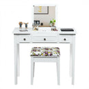 Vanity Dressing Table Set with Flip Top Mirror 3 Drawers