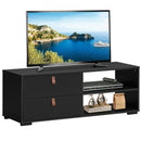 Entertainment Media TV Stand with Drawers-Black