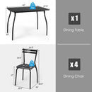 5 Pcs Dining Table Set with 4 Chairs