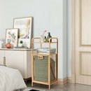 Tilt out Bamboo Shelf Slat Frame Storage Laundry Hamper