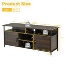 58" Wood TV Stand Entertainment Media Center Console with Storage Cabinet