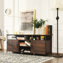 58" Wood TV Stand Entertainment Media Center Console with Storage Cabinet