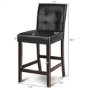 Set of 2 PVC Leather Bar Stools