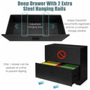 2-Drawer Lateral File Cabinet with Adjustable Bars for Home and Office