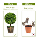 2 Pcs 24" Artificial Boxwood Topiary Ball Tree for House and Office