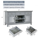TV Stand Media Console with Drawers Cabinets-Gray