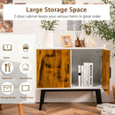 Sideboard Buffet Storage Cabinet with 2 Door and Metal Legs