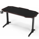 55 Inch T-shaped Computer Desk with Full Mouse Pad and LED Lights